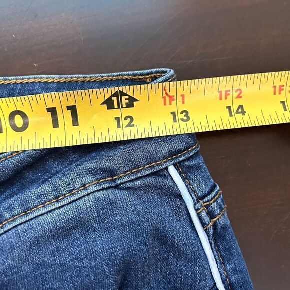 Judy Blue Mid Rise Skinny Fit Size 7/28 JB84165 Med Blue Pin Stripe Jeans - Picture 11 of 15